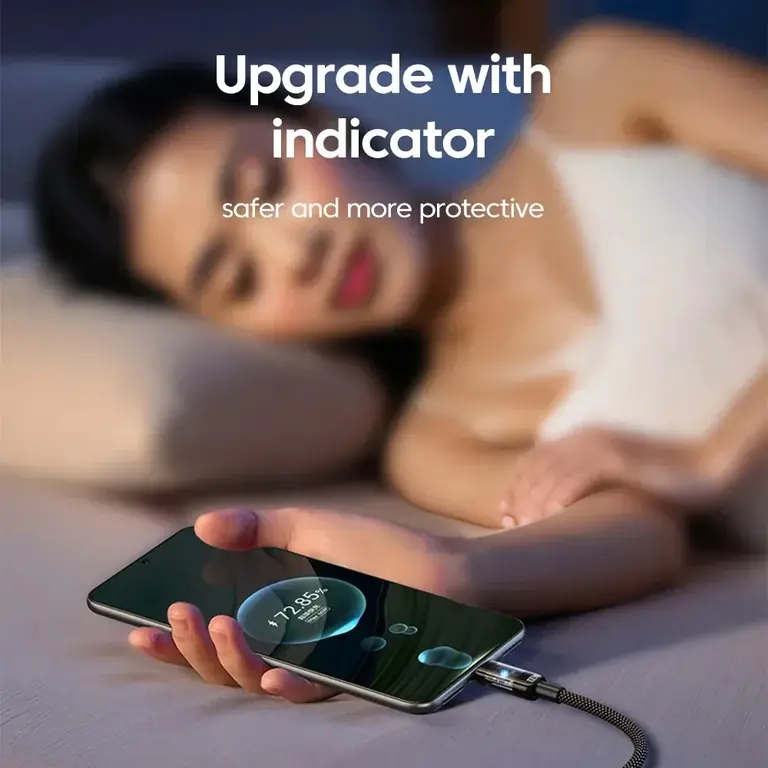 LED 디스플레이 달린 240W USB-C 케이블 – 충전 와트 수 눈으