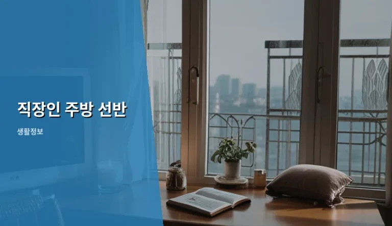 좁은 주방 공간 활용을 위한 직장인 주방 선반 선택 가이드