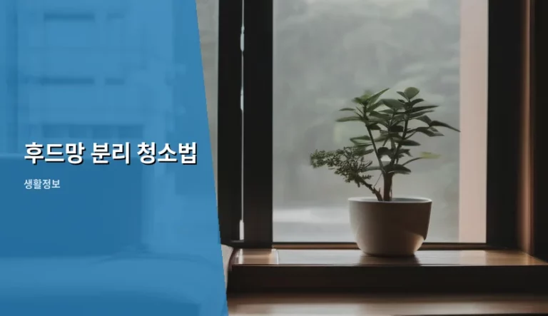 주방 기름때 제거를 위한 후드망 분리 청소법 가이드
