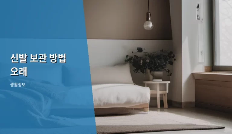 아끼는 신발을 새것처럼 유지하는 신발 보관 방법 오래 유지하는 꿀팁