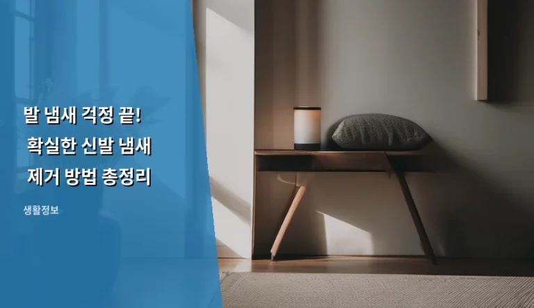 발 냄새 걱정 끝! 확실한 신발 냄새 제거 방법 총정리
