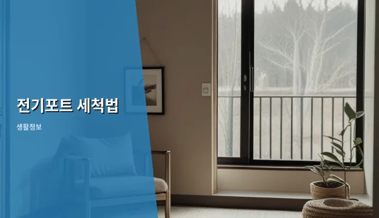 깨끗하고 안전한 전기포트 세척법 및 관리 노하우