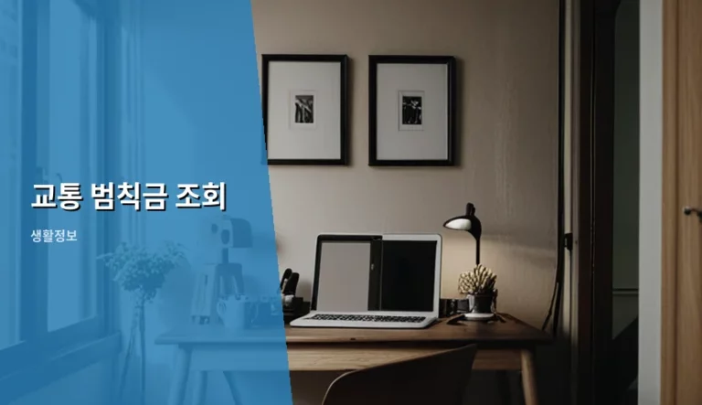 교통 범칙금 조회 방법 및 과태료 차이점 정리