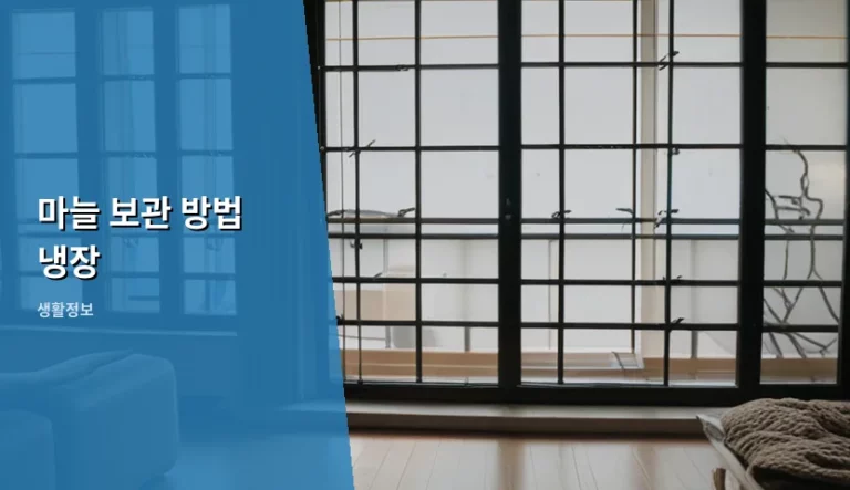 마늘 보관 방법 냉장 보관 꿀팁과 주의사항