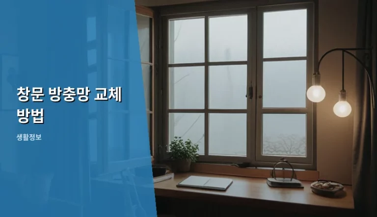 셀프로 끝내는 창문 방충망 교체 방법과 주의사항