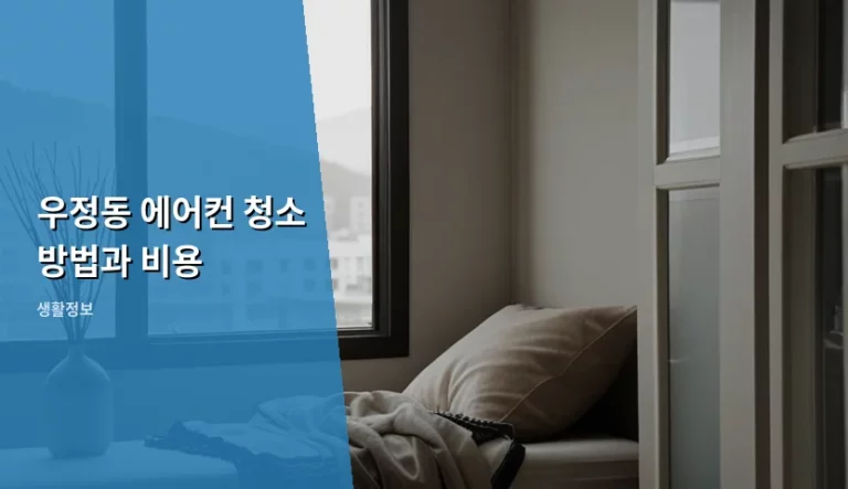 우정동 에어컨 청소 방법과 비용 및 업체 선택 가이드