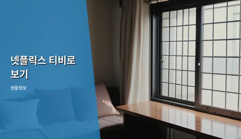 넷플릭스 티비로 보기 연결 방법 및 요금제 화질 설정 가이드