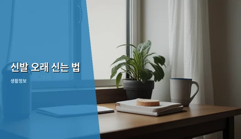 아끼는 신발 오래 신는 법과 소재별 관리 팁