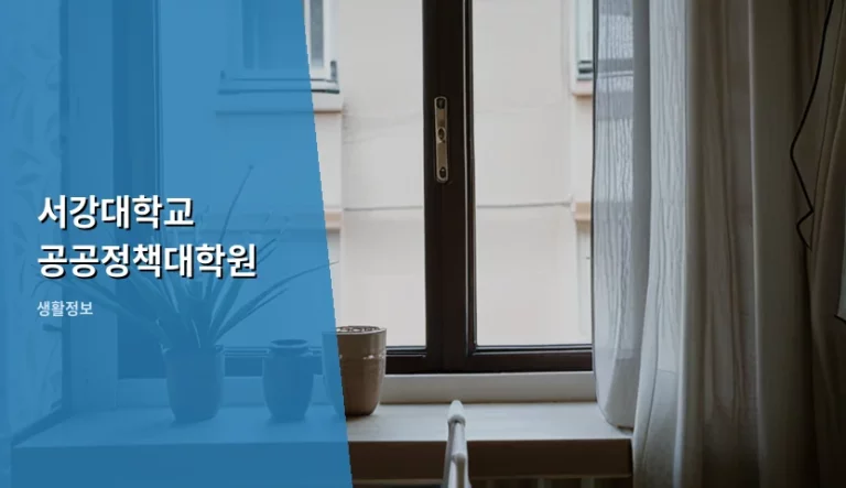 서강대학교 공공정책대학원 입시 준비와 특징 분석 가이드