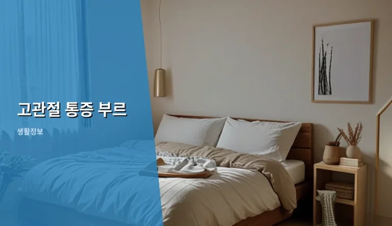 고관절 통증 부르 원인과 관리 방법 안내