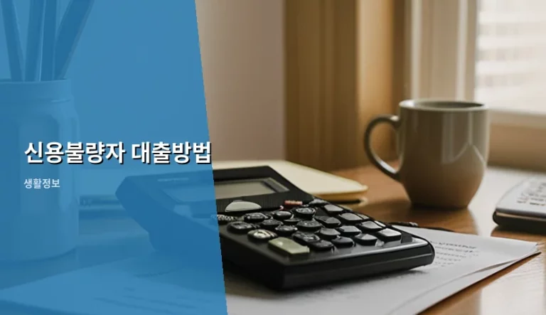 신용불량자 대출방법 및 현실적인 채무 해결 가이드