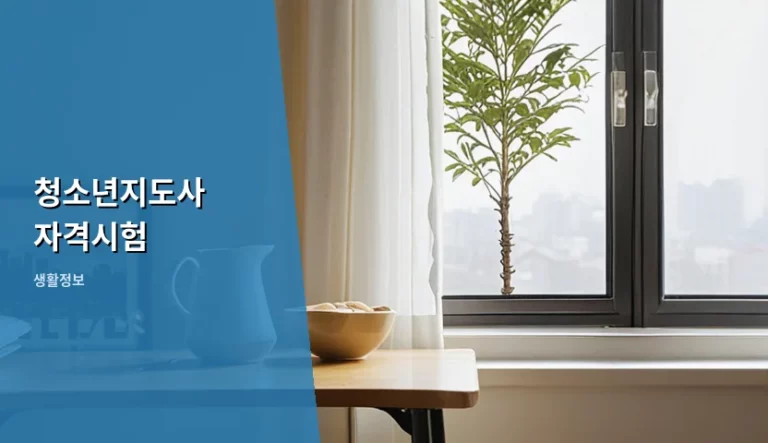 청소년지도사 자격시험 등급별 응시자격 및 취득 가이드